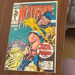 Marvel Wolverine Comic with Red and Yellow Cover